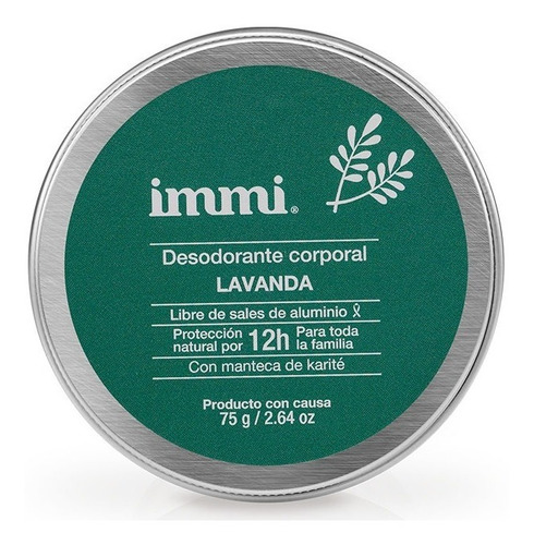 6 Desodorante Immi Lavanda Libre Aluminio Y Triclosan Vegano