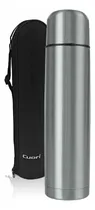Comprar Termo Bala De 1lt En Acero Inox Doble Pared Con Funda Cuori Color Plateado