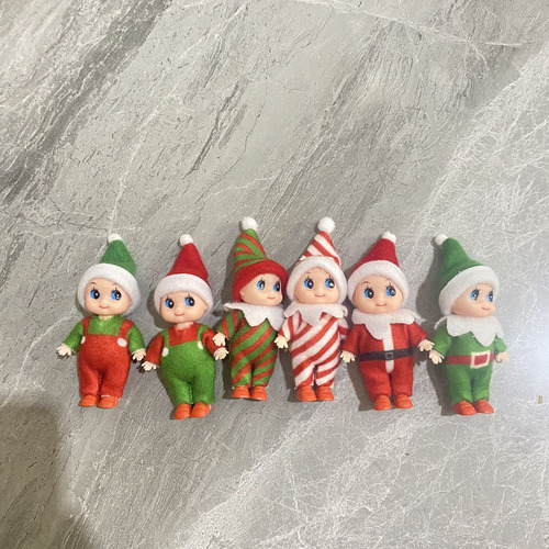 7pcs Muñeca De Elfo Pequeño De Navidad Para Bebé