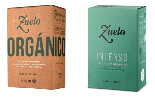 Combo Aceite Oliva Zuelo Intenso 2lts + Zuelo Organico 2lts