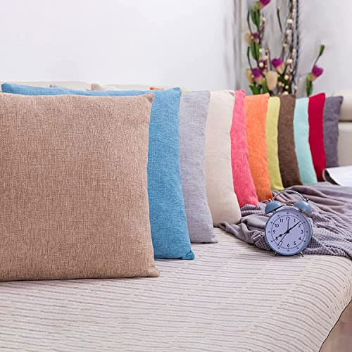 Juego De 2 Fundas De Almohada De Lino Y Algodón