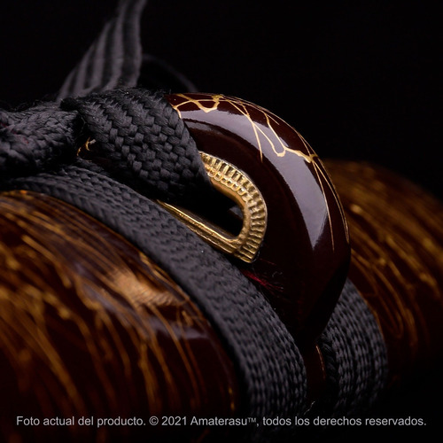 Imagen 9 de 10 de Espada Samurai Katana Kensei Kogane Acero Dorado Full Tang