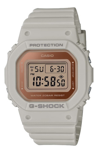 Reloj Casio G-shock GMD-S5600-8dr Color de correa gris Color de bisel gris Color de fondo marrón