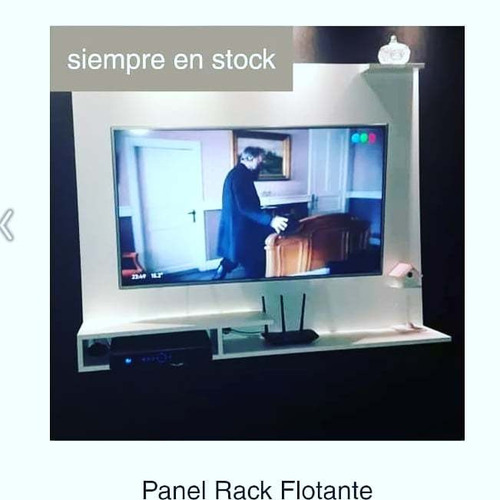 Panel Rack Flotante Para Tv Consolas Smart Módems Hasta 50
