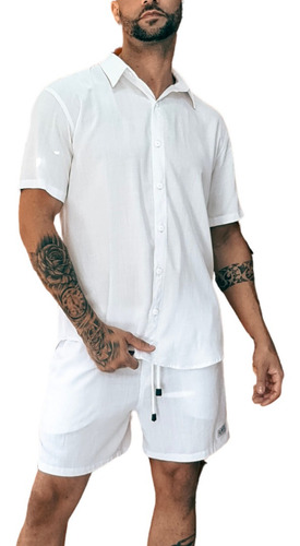 Conjunto Branco Unisex  Viscolinho Premium