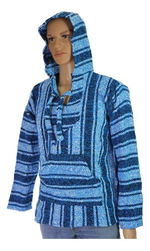 2 Pzs Sudadera De Jerga Capucha Poncho Hombre