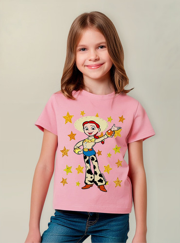 Polera Estampada 100% Algodón Niña Jessie Toy Story Vaquera