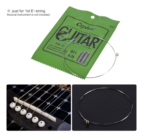 Reemplazo De Cuerda Única Tx-1 Para Guitarra Folk 1st