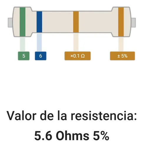 Pack X10 Resistencias 5.6 Ohm 1w Resistencia Carbón Arduino
