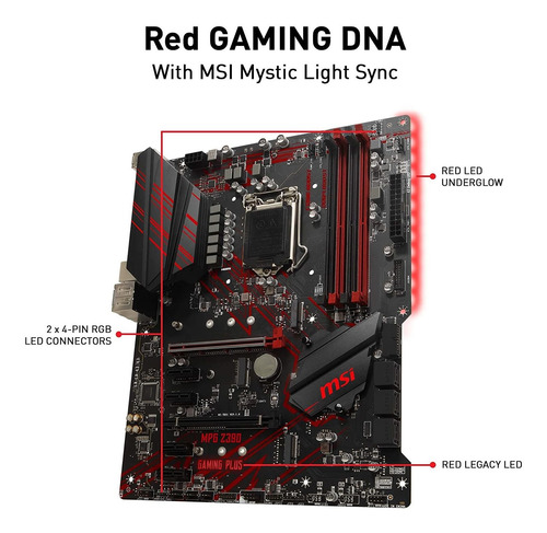Placa Madre Msi Mpg Z390 Gaming Plus, Ddr4, 4400 Mhz