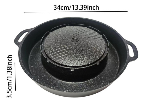 Grelha Pan 2 Em 1 Utensílios De Cozinha Antiaderente S