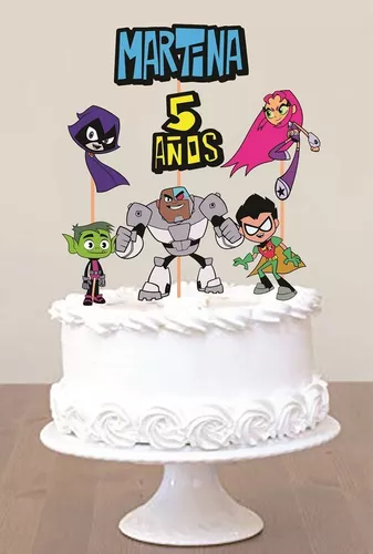 Toppers Pinchos Personalizados Teen Titans