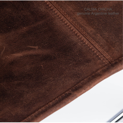 Sillon Bkf Marca Calma Chicha Cuero Gastado + Base Negra
