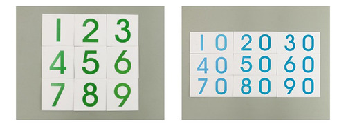 Tarjetas De Números Montessori 1-9000 Juguetes Matemáticos