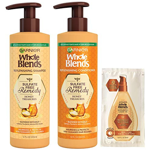 Garnier Haircare Whole Blends Remedio Sin Sulfatos Honey Tre