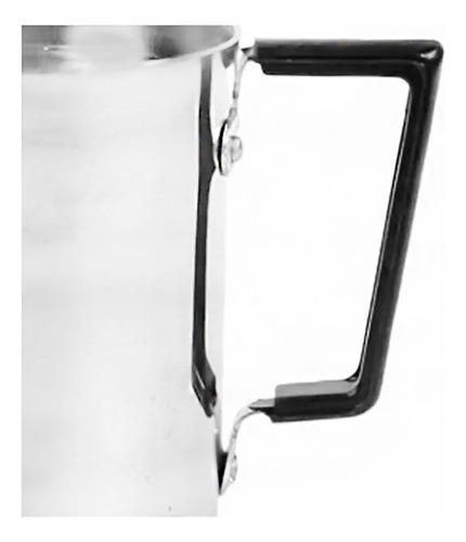 Caneca Copo De Alumínio Com Alça 400ml Cozinha Luxo Cor Prateado Sem Desenho