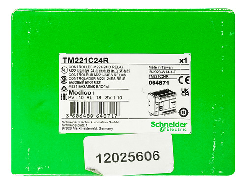 Controlador Schneider Electric M221-24es Rele Tm221c24r