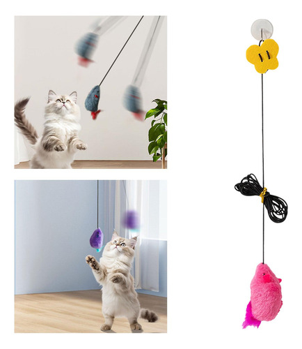 2 Juguete Colgante Para Gato, Juguete Con Sonido, Autojuego,