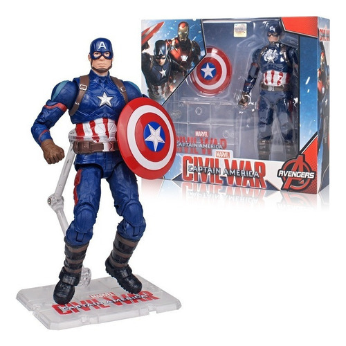 Figura De Acción Del Capitán América De Los Vengadores De Ma