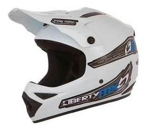 Capacete Barato Trilha Motocross Liberty Mx Pro Cor Branco