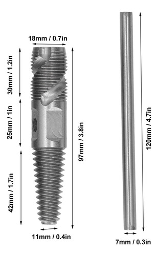 Extractor De Alambre Roto, Tornillo Dañado De 1/2 Pulgada, 6