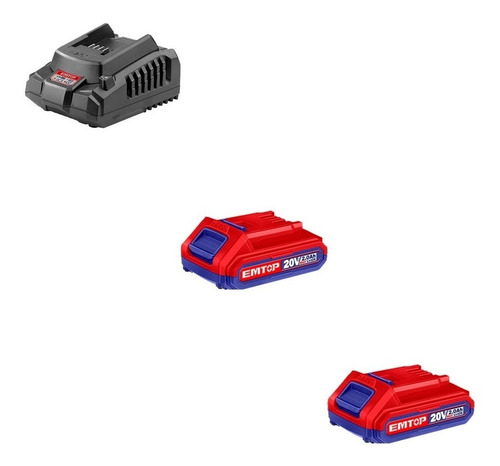 Imagen 3 de 3 de Taladro Percutor Emtop Brushless Inalambrico 20v Sin Carbones + Bolso