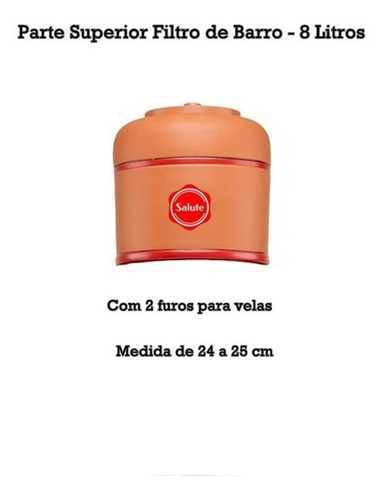 Filtro De Barro - Parte De Cima - 8 Litros
