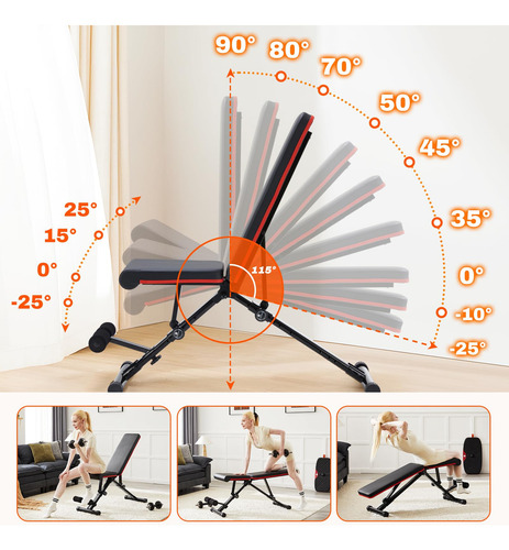 Sweetcrispy Banco De Pesas Ajustable Para Gimnasio En Casa