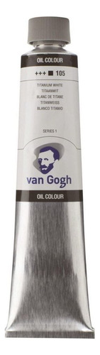 Tinta Oléo 20 Ml Talens Van Gogh S1 Titanium White Safflower Cor Do Óleo Titanium White(safflower Oil) 105