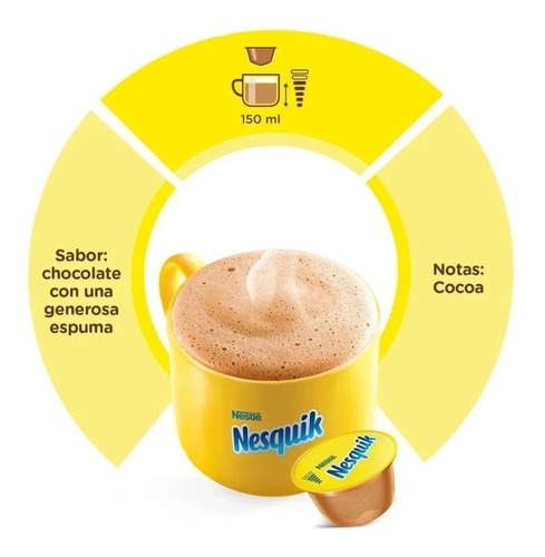 Imagen 3 de 10 de Capsulas Dolce Gusto Nescafe Nesquik 256g X16 Unid