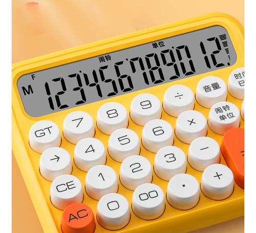 Calculadora De Tela Lcd De 12 Dígitos Com Botão Grande Padrã