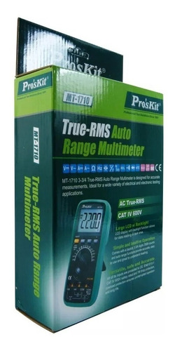 Imagen 6 de 8 de Tester Multimetro Digital Profesional Proskit Rms Mt-1710