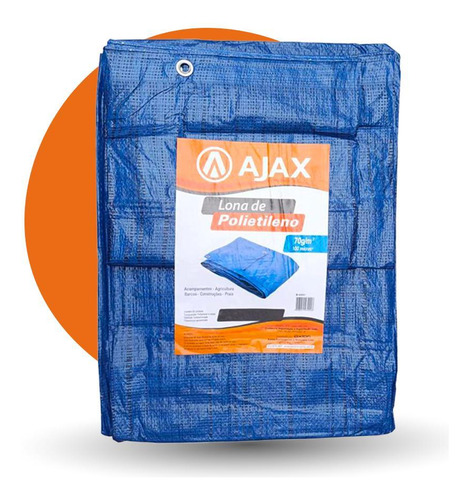 Lona Azul 2x2 Metros Plástica Impermeável