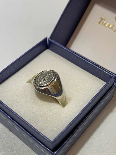 Anillo Virgen Milagrosa, En Plata 925. Varios Talles. Tuset.
