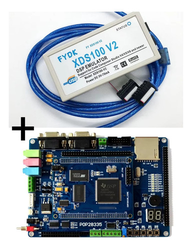 Emulador Dspxds100v2 Jtag + Tarjeta Pop28335 Tms320f28335 (Usado)