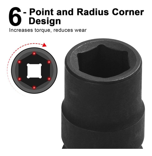 Jetech Dado De Impacto Profundo De 16 Mm Con Accionamiento D