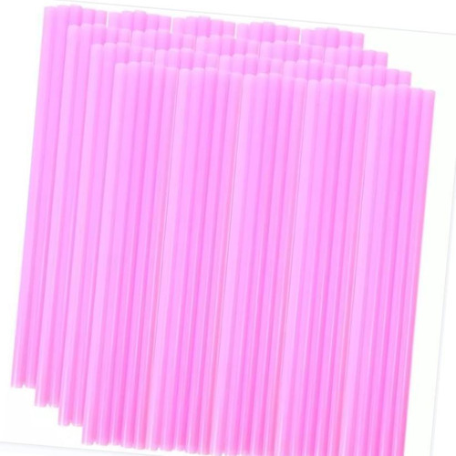 100 Pajitas Multiusos De 6 Mm, Prácticas Pajitas Rosas