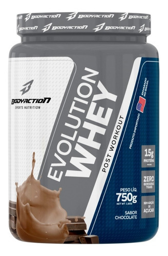 Evolution Whey Protein Profissional 750g - Bodyaction Sabor Chocolate