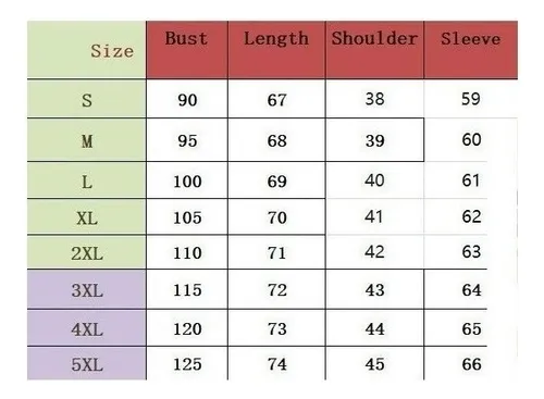 Tabla de tallas blusas mujer hotsell