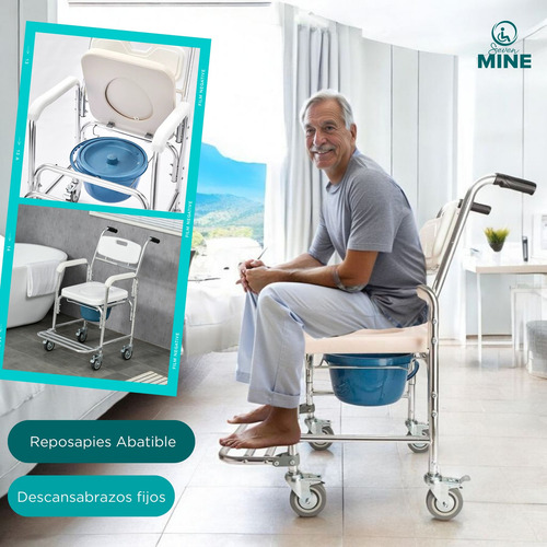 Silla 4 En 1: Silla De Ruedas, Silla Para Baño, Wc, Traslado