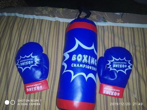 Juego, Mini Pera De Boxeo Con Guantes Para Niños