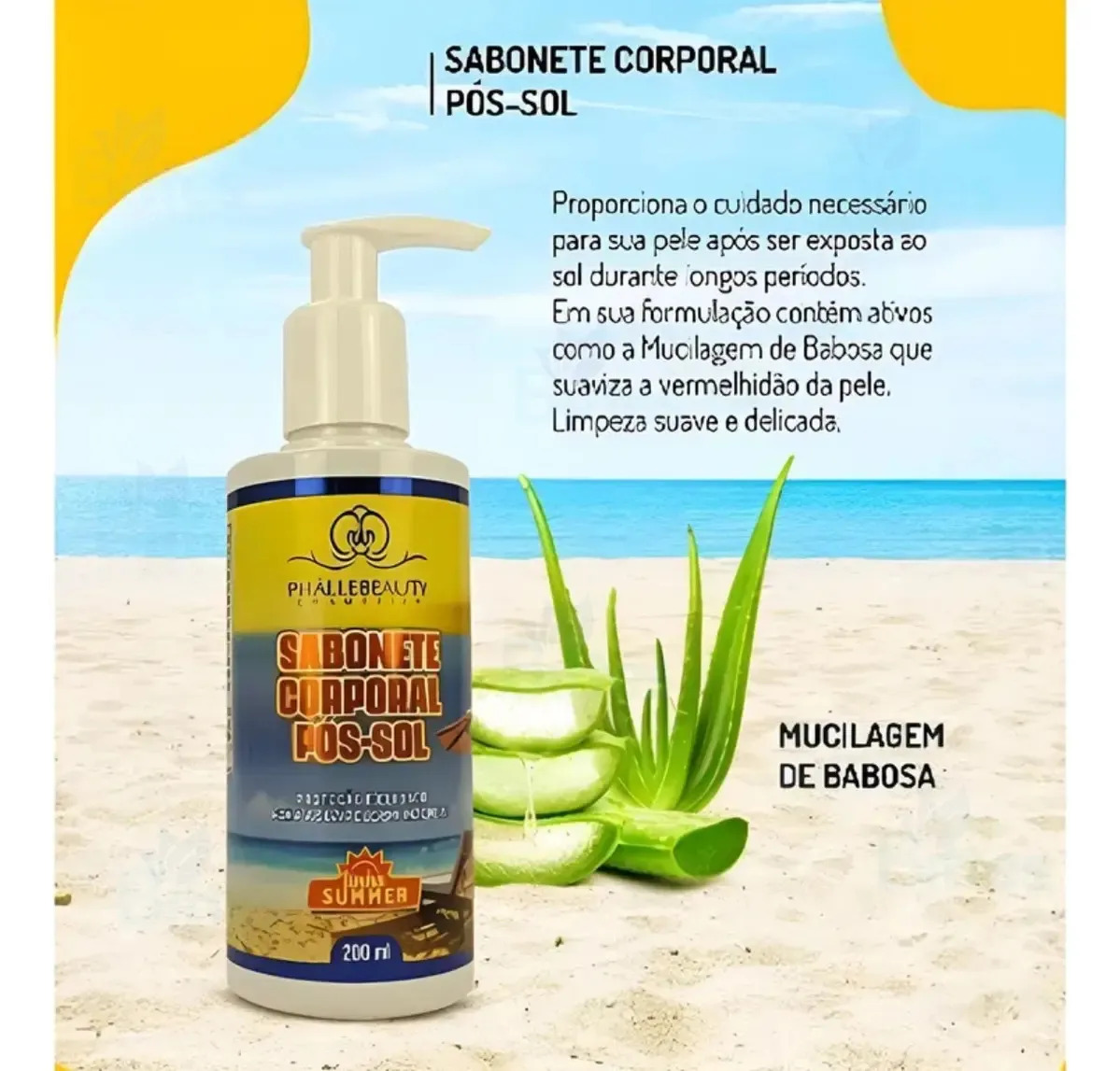 Creme Pós-sol Phállebeauty Cosméticos Hidratante Corporal