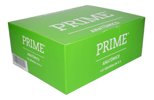 Preservativos Prime anatomico 1/2 Gruesa 24 Cajitas X 3 (72 Unidades)