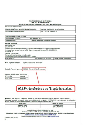 Imagem 8 de 9 de Máscara Cirúrgica Descartável Tripla Proteção 50 Unidades