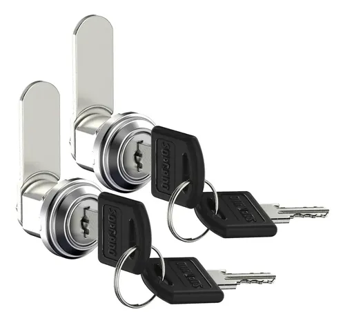 2 X Fechadura Fecho Lingueta C/ Chave De Armário De Aço 4511 Cor