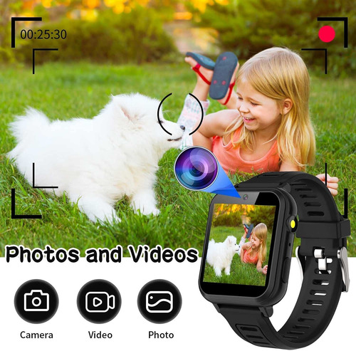 Reloj Inteligente Para Niños 16 Juegos Podómetro Cám...