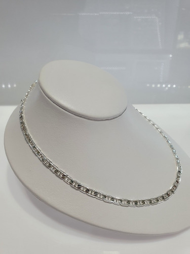 Cadena 1 Y 1 Diamantada Plata Ley.925