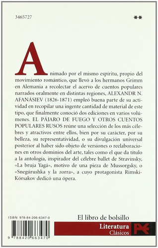 Pajaro De Fuego Y Otros Cuentos Populares Rusos Ab - Afan...
