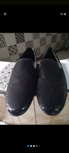 Zapatos De Lentejuela Negra Giorgio Brutini 9.5m/29cm