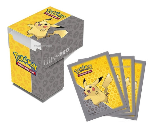 Pokemon Protectores Ultra Pro 65 Unid + Deck Box Pikachu